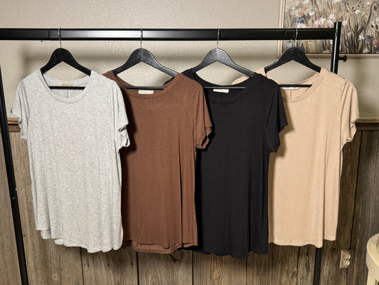 Dove - Flowy Round Hem Tee