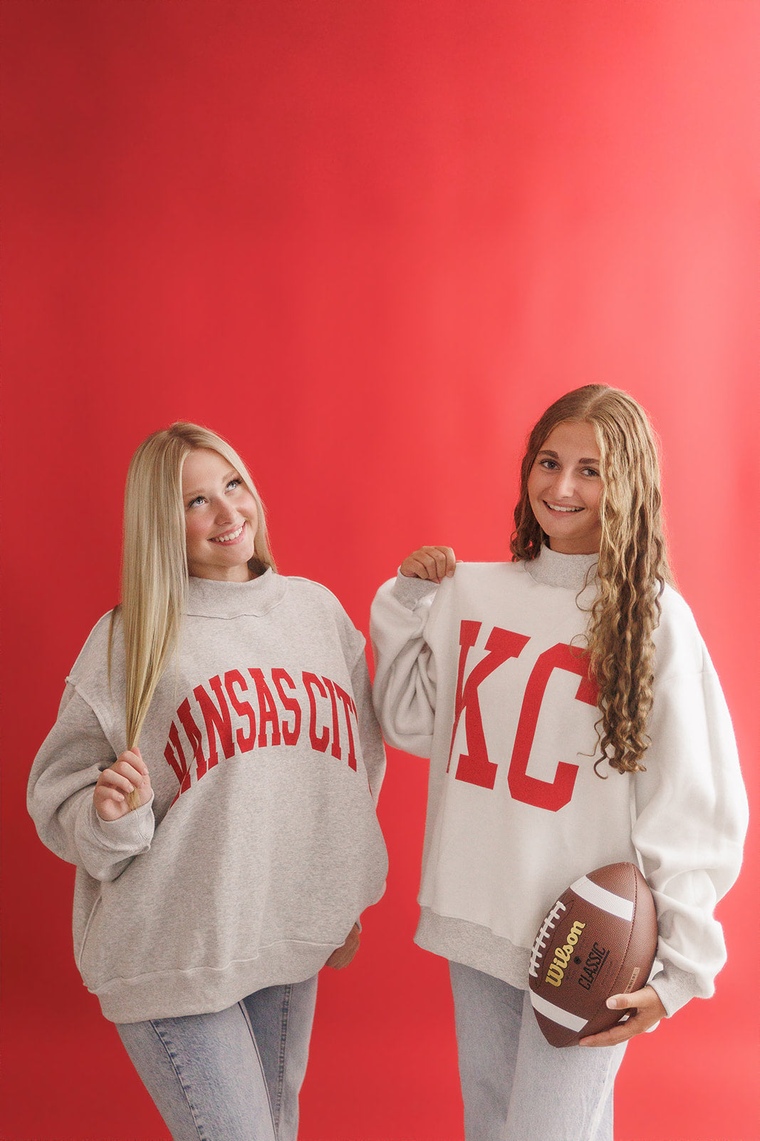 Red Kingdom - 'KANSAS CITY & KC' Reversible Mockneck