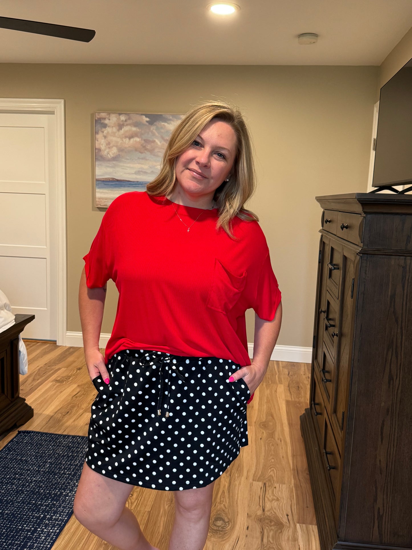 Riley - Polka Dot High Waist Skort