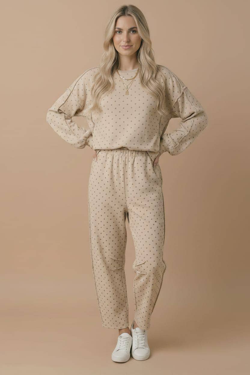 Polka Dot Barrel Pants