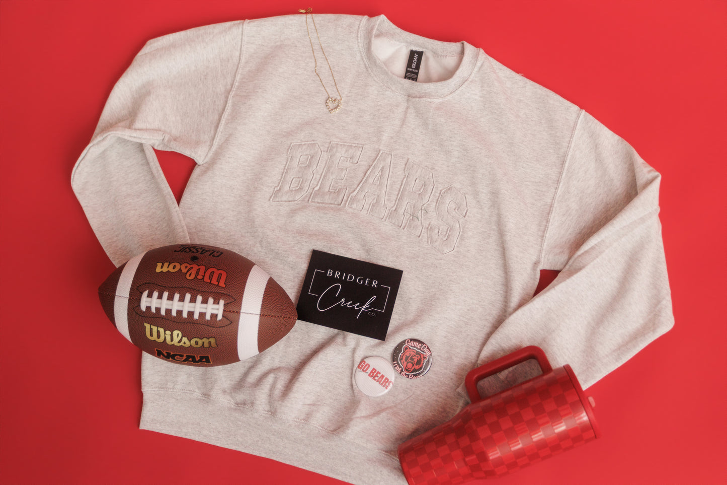 BEARS Monochrome Raw Stitch Crewneck