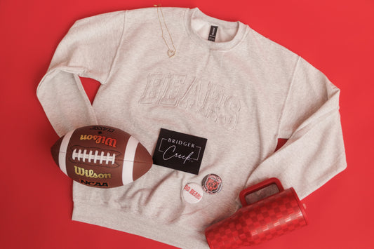 BEARS Monochrome Raw Stitch Crewneck