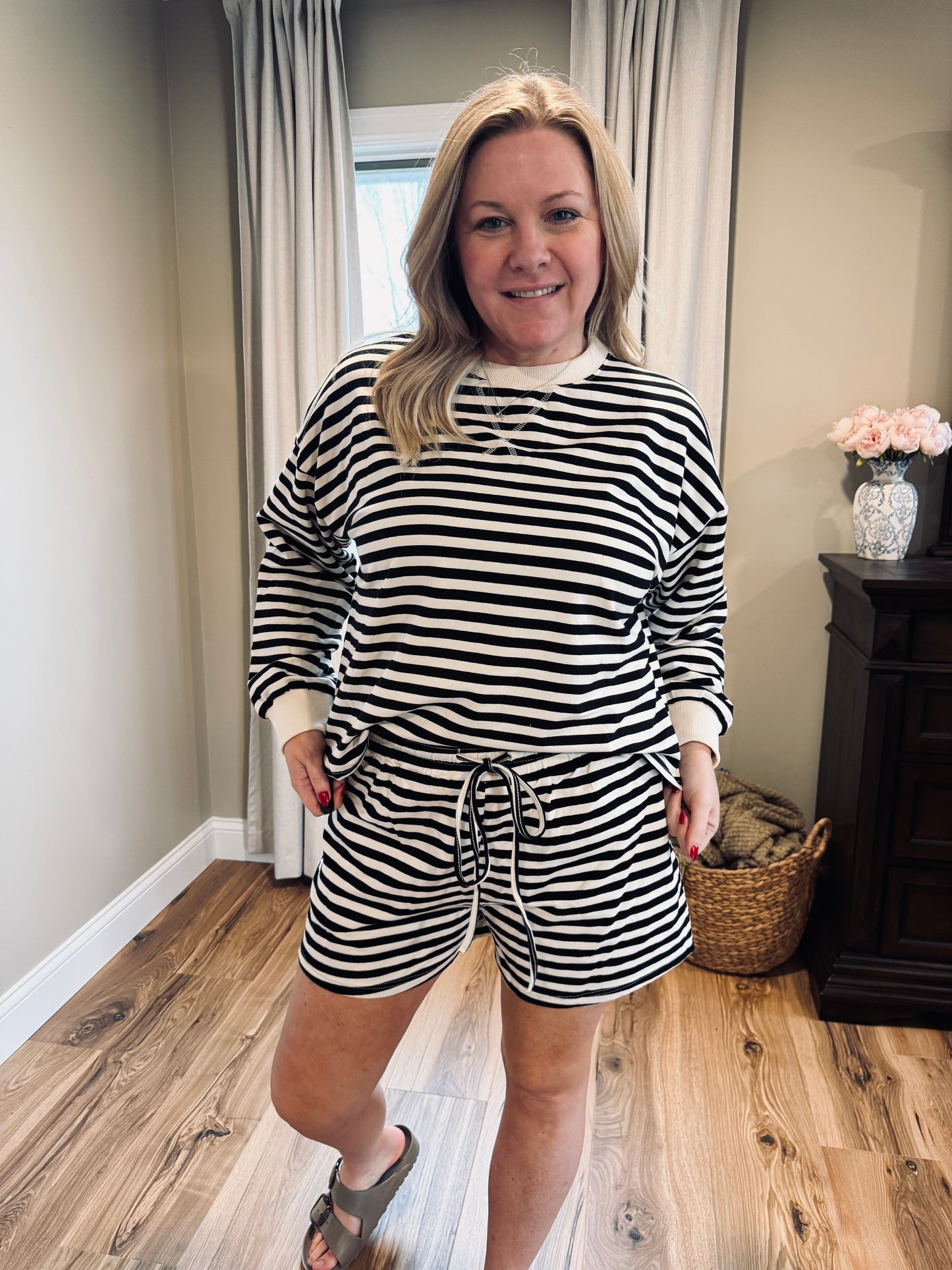 Tori - Striped French Terry Set