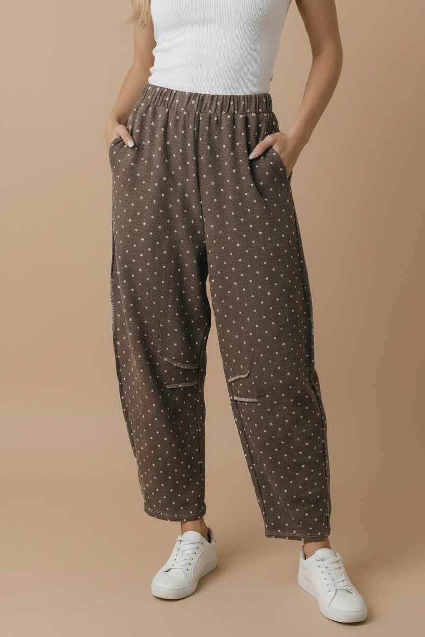 Polka Dot Barrel Pants