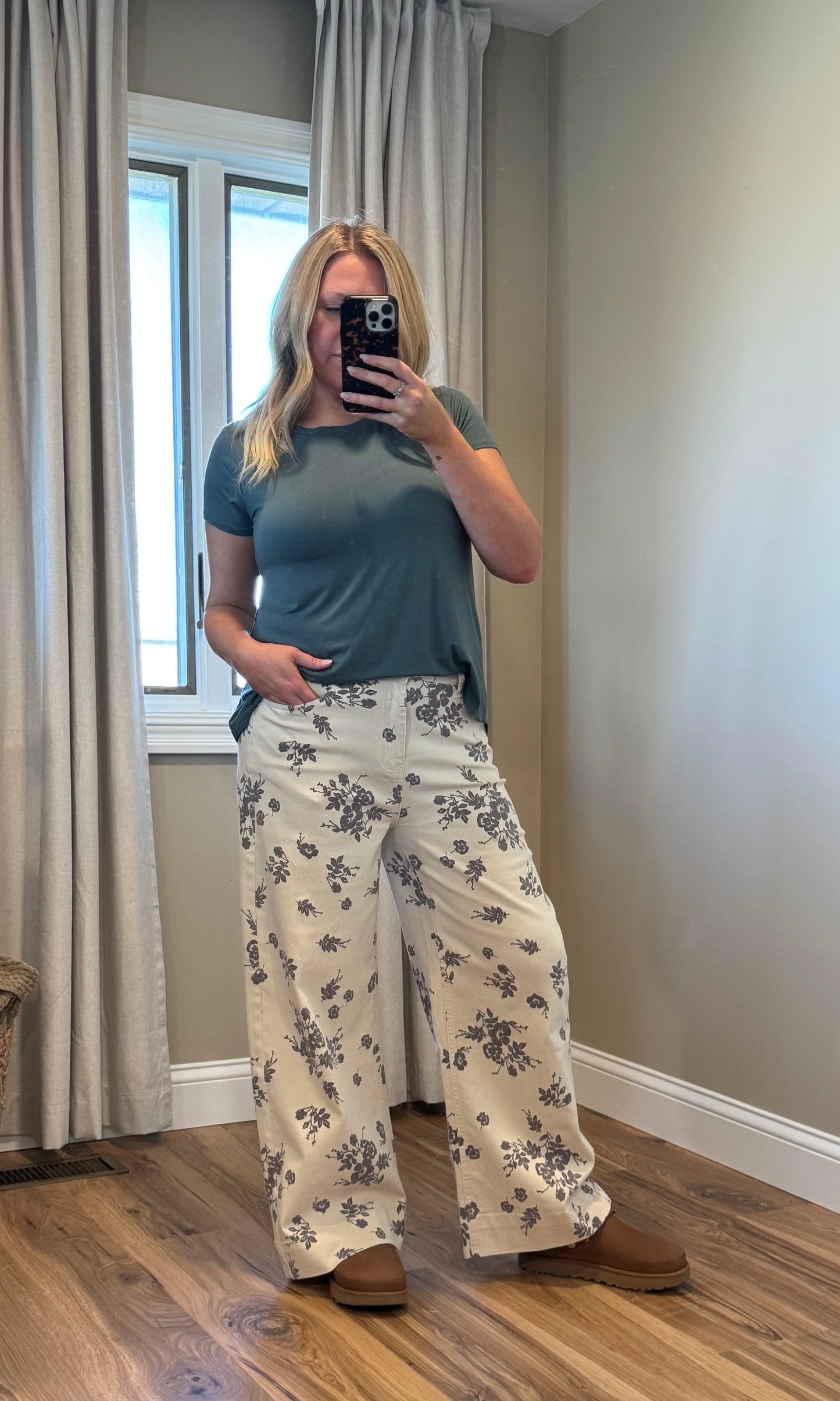 Marlee - Floral Denim Pants