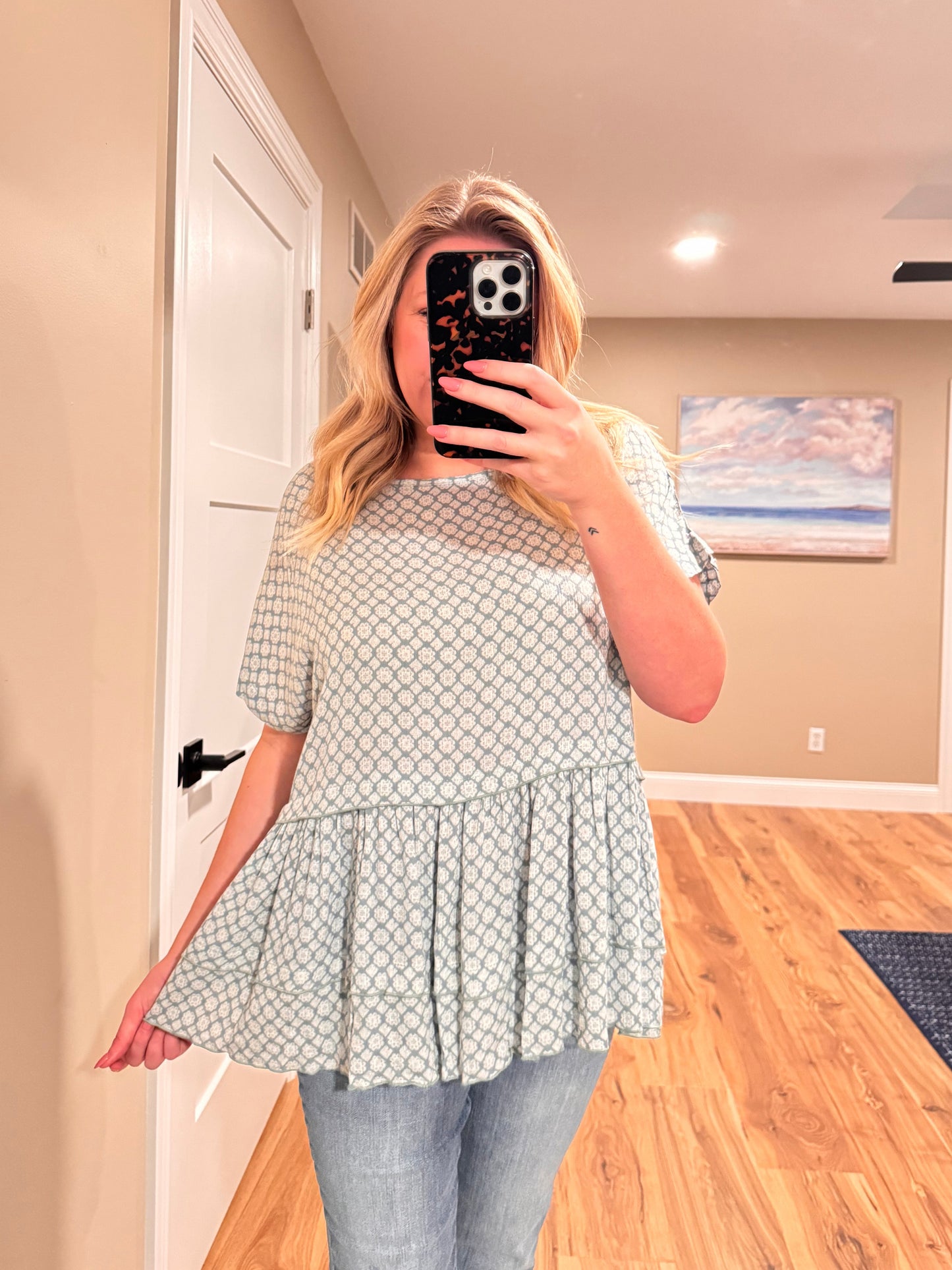 Scarlett - Geometric Boho Top