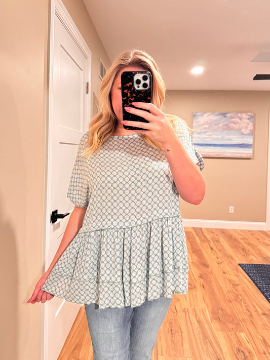 Scarlett - Geometric Boho Top