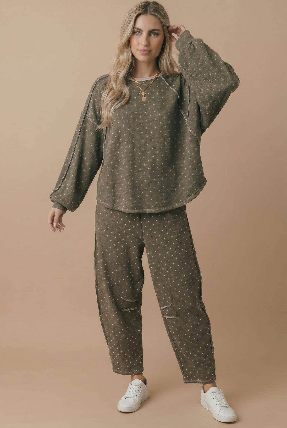 Polka Dot Barrel Pants