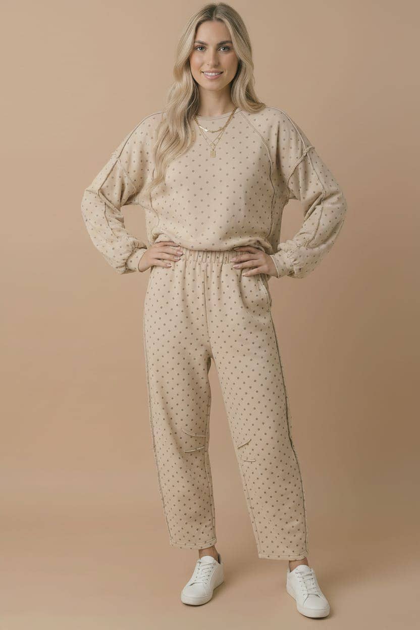 Polka Dot Barrel Pants