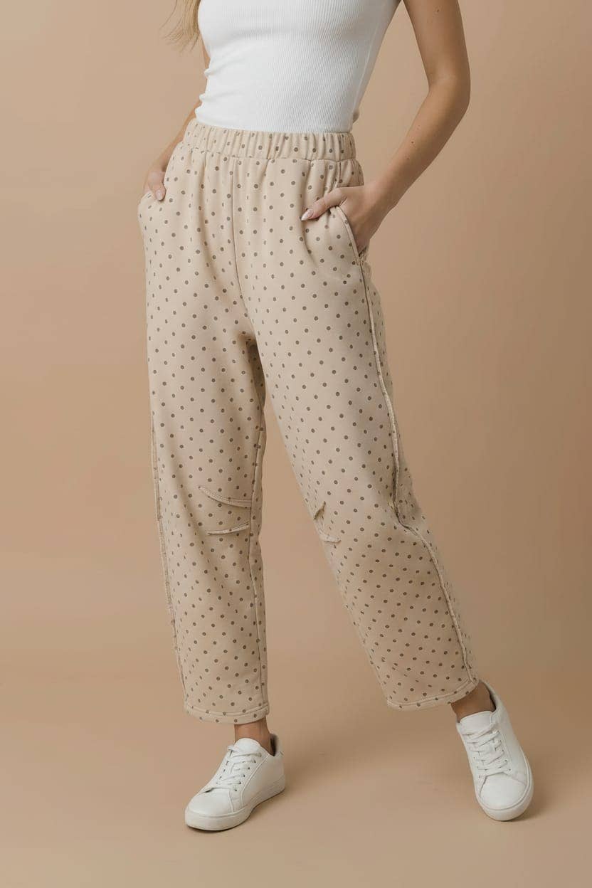 Polka Dot Barrel Pants