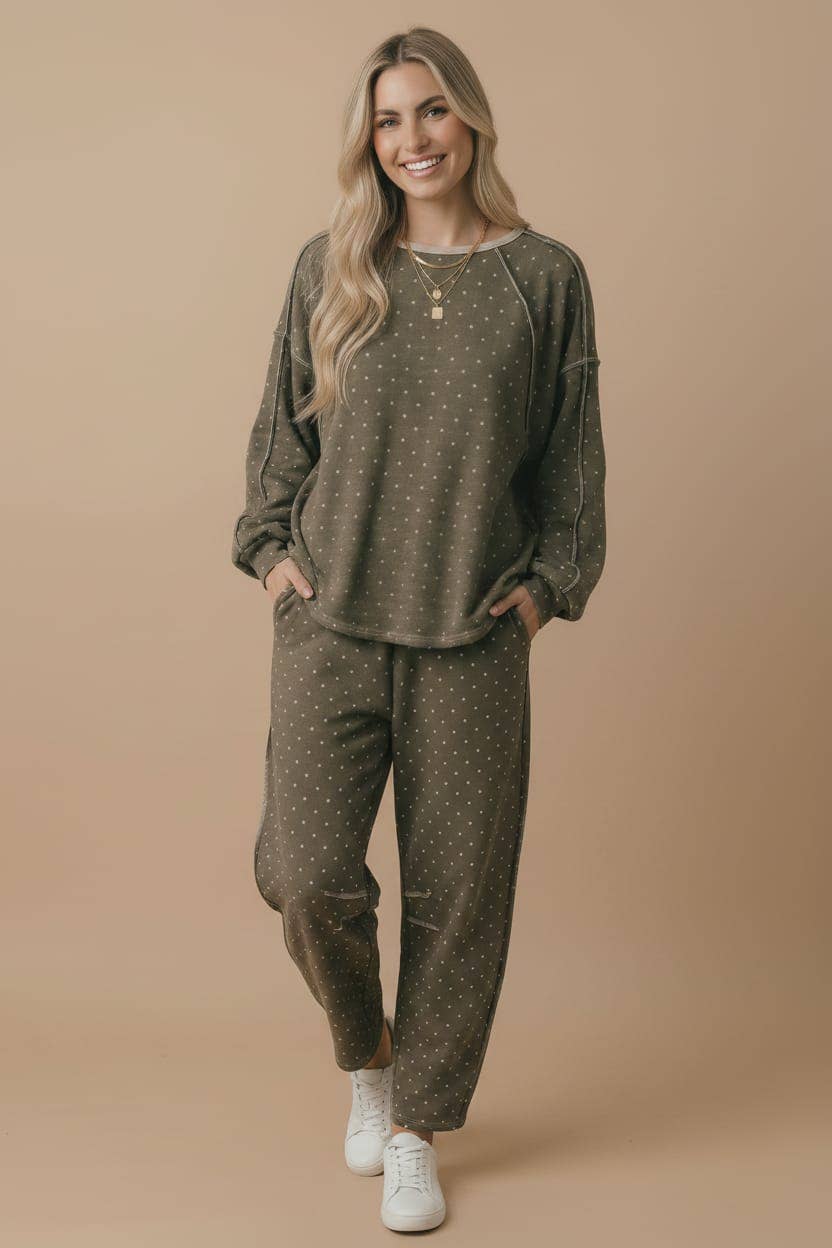 Polka Dot Barrel Pants