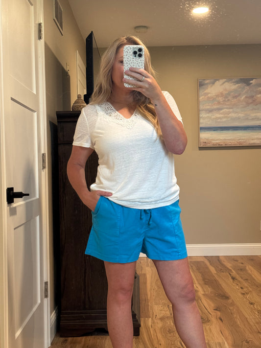 Surfs Up - Patch Pocket Drawstring Shorts