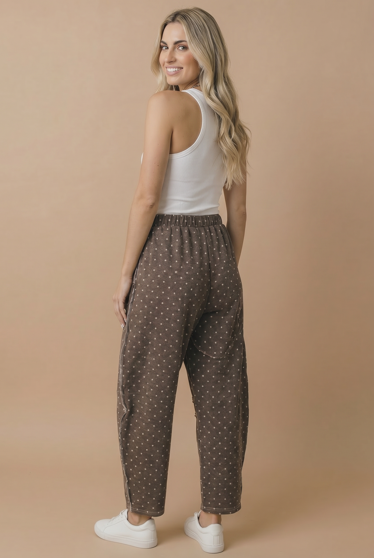 Polka Dot Barrel Pants