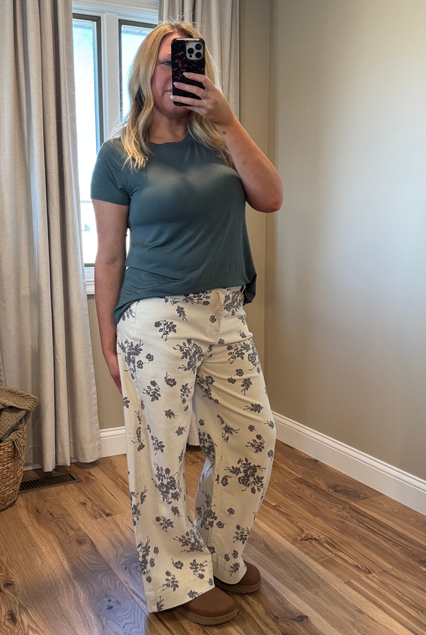 Marlee - Floral Denim Pants