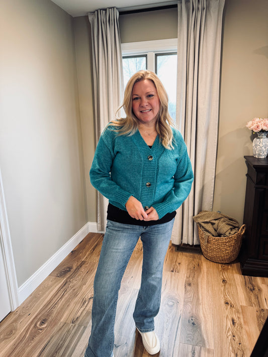Teal sweater