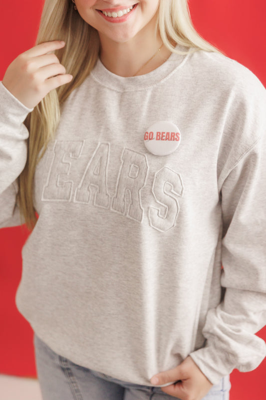 BEARS Monochrome Raw Stitch Crewneck