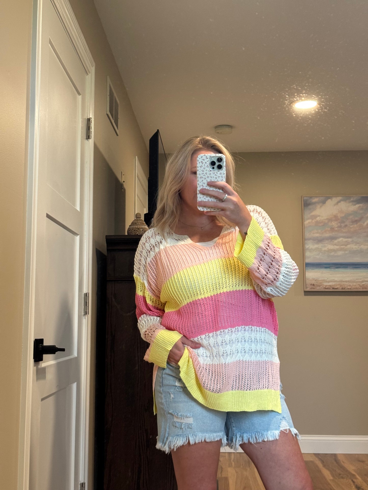 Pink Lemonade - Crochet Sweater