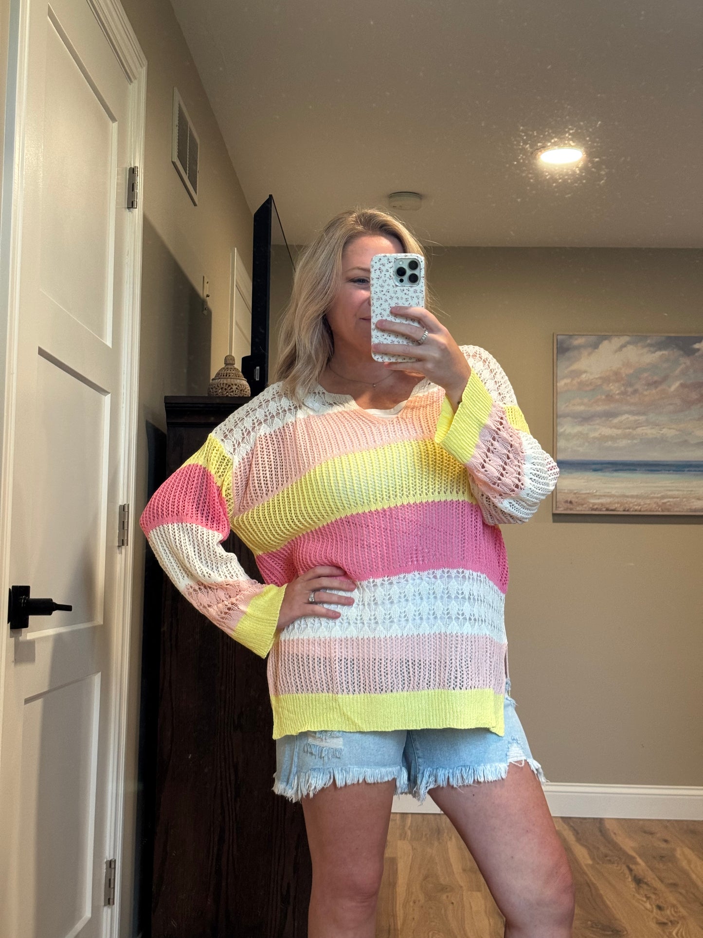 Pink Lemonade - Crochet Sweater
