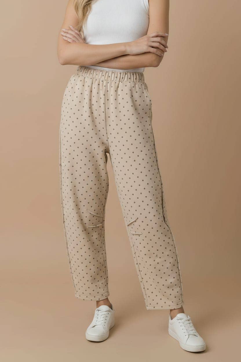 Polka Dot Barrel Pants
