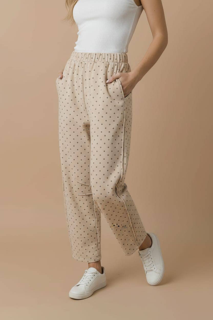 Polka Dot Barrel Pants