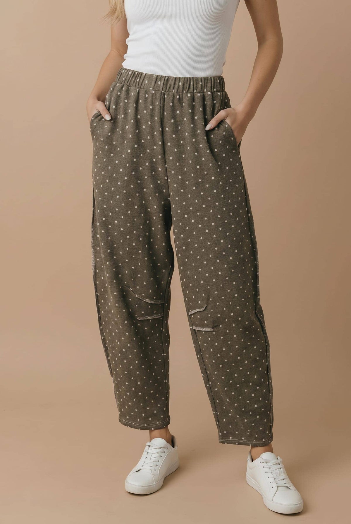 Polka Dot Barrel Pants