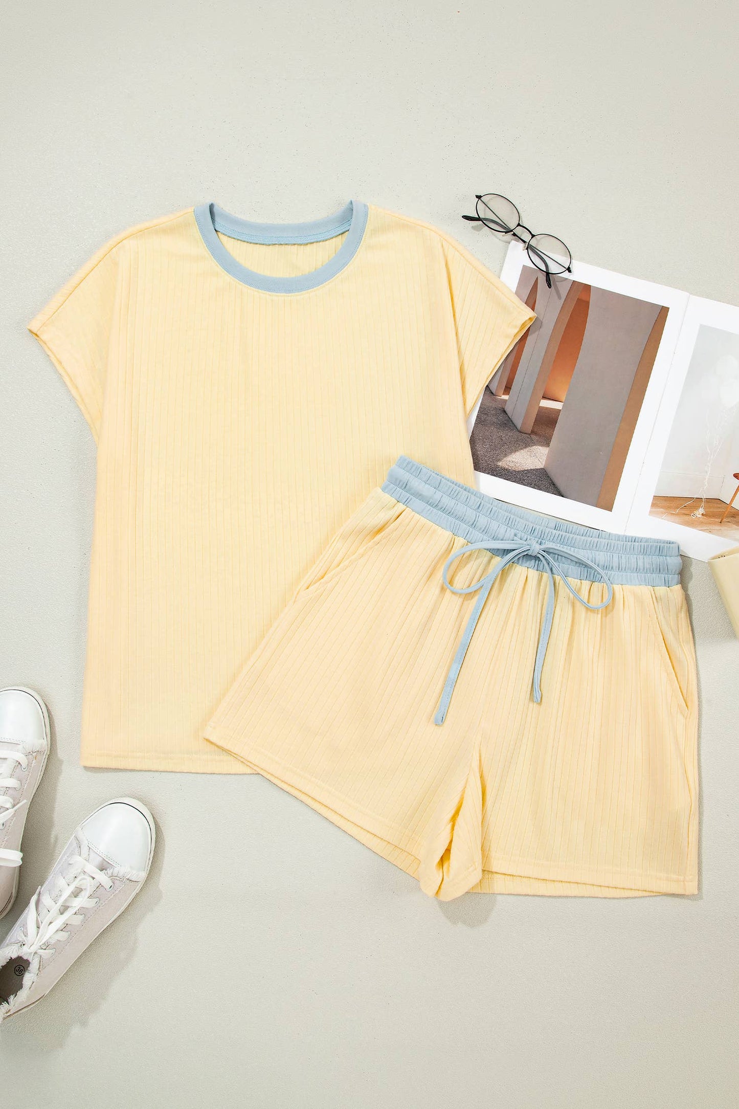 Sunny - Ribbed Color Block Set
